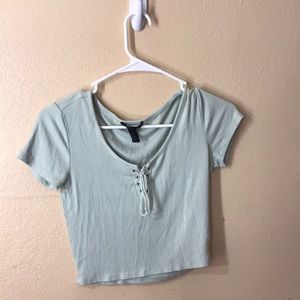Mint crop top